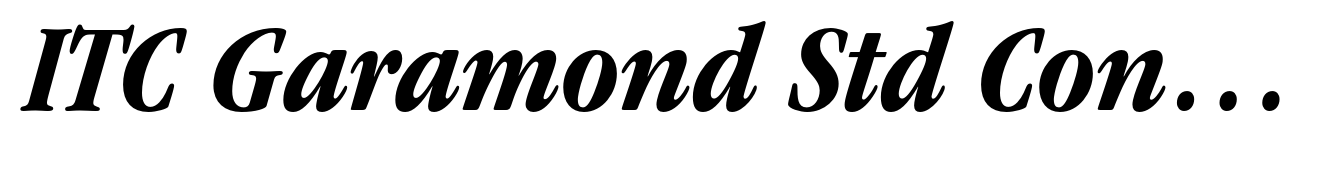 ITC Garamond Std Condensed Bold Italic